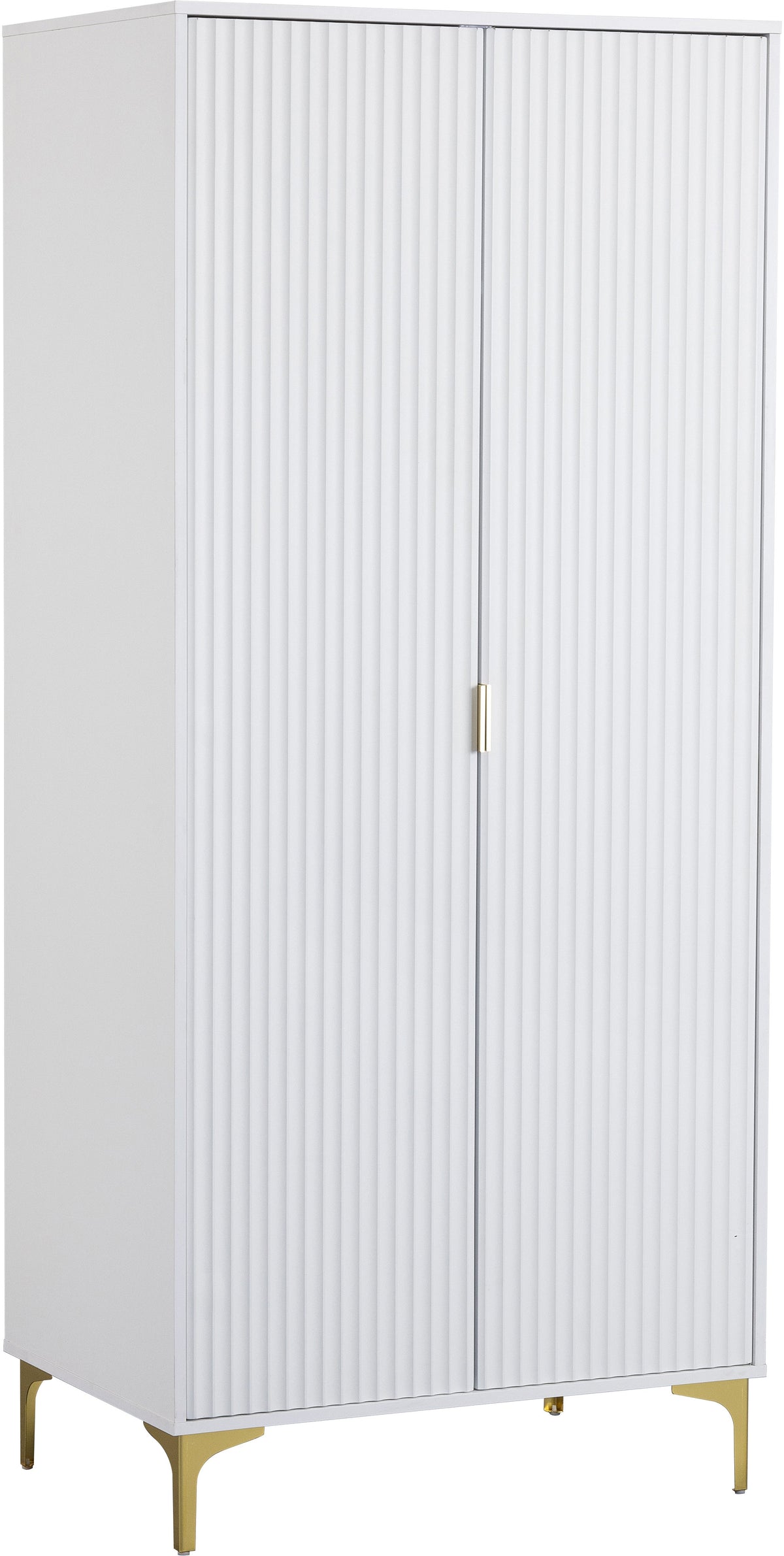 Miami 2 Door Wardrobe - White/Gold - view 9