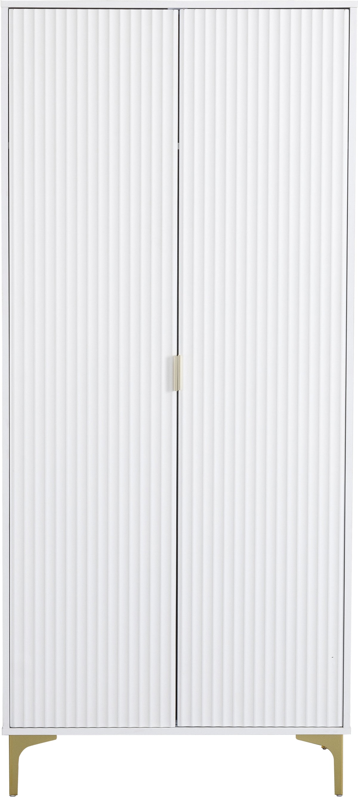 Miami 2 Door Wardrobe - White/Gold - view 6