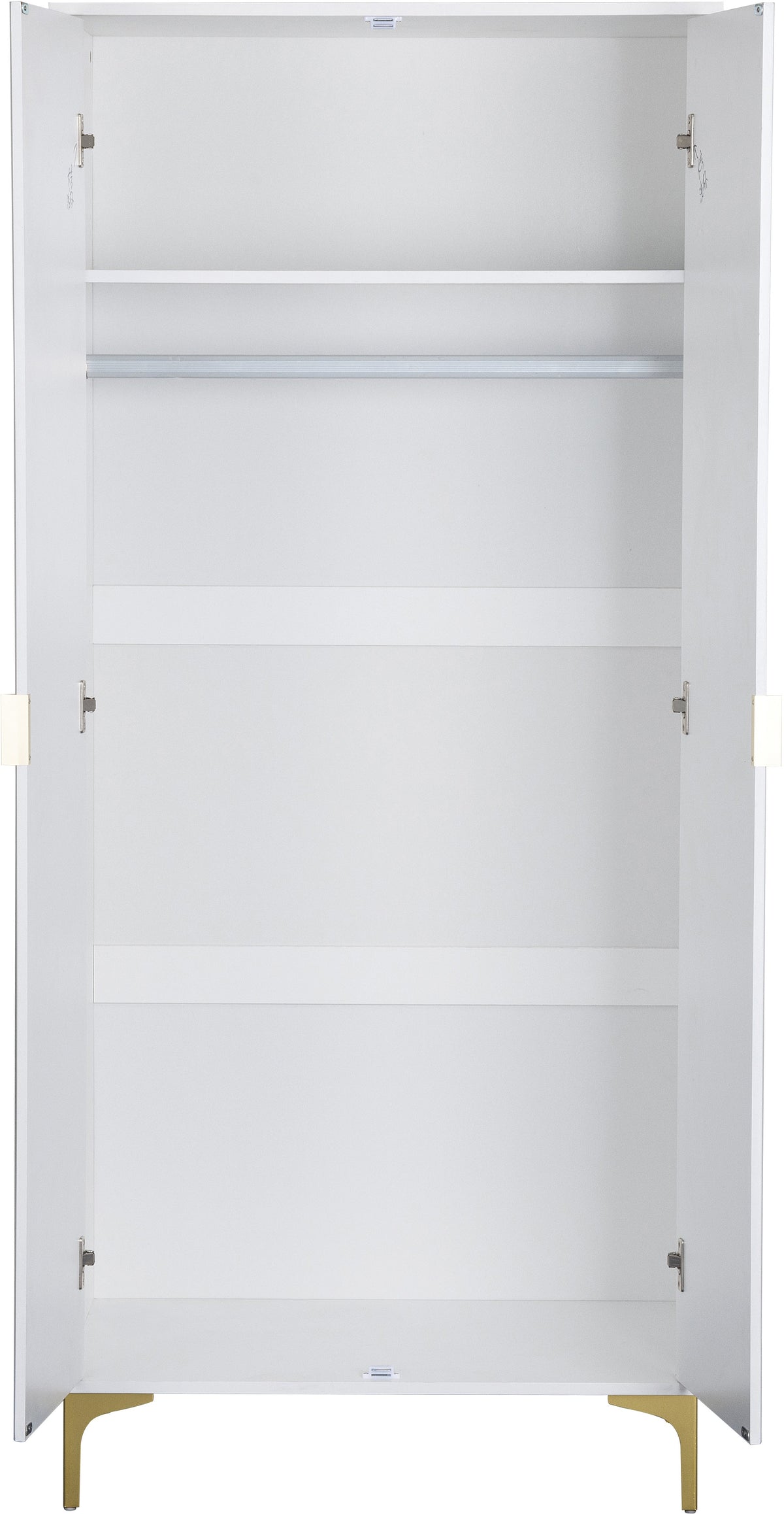 Miami 2 Door Wardrobe - White/Gold - view 5