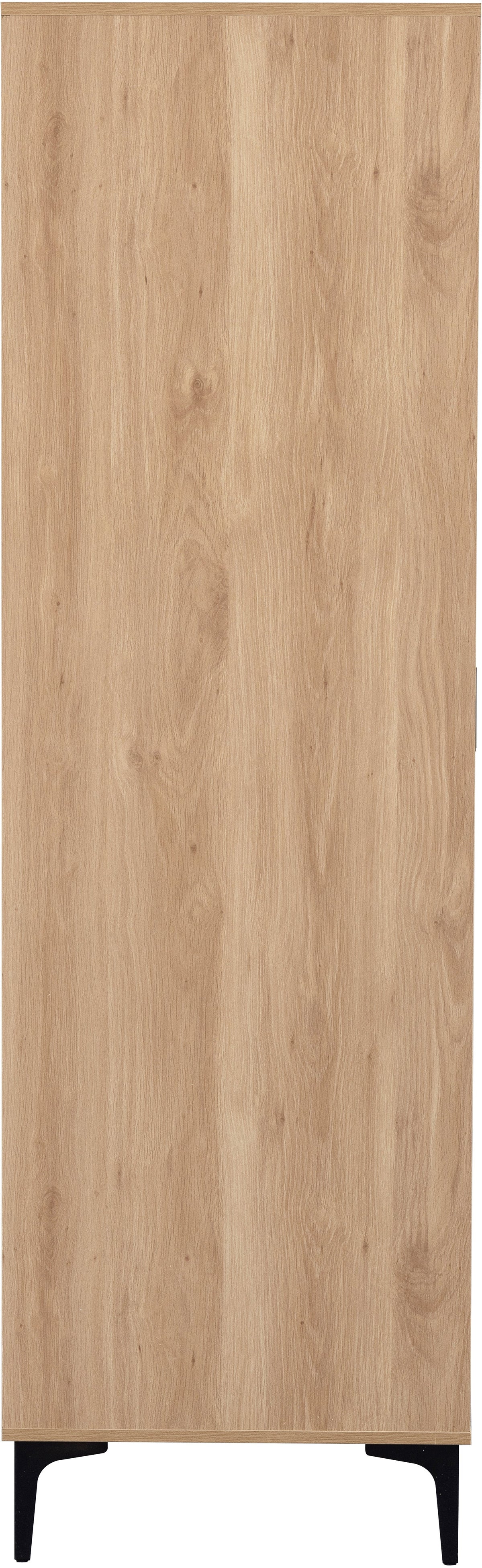 Miami 2 Door Wardrobe - Oak Effect/Black - view 5