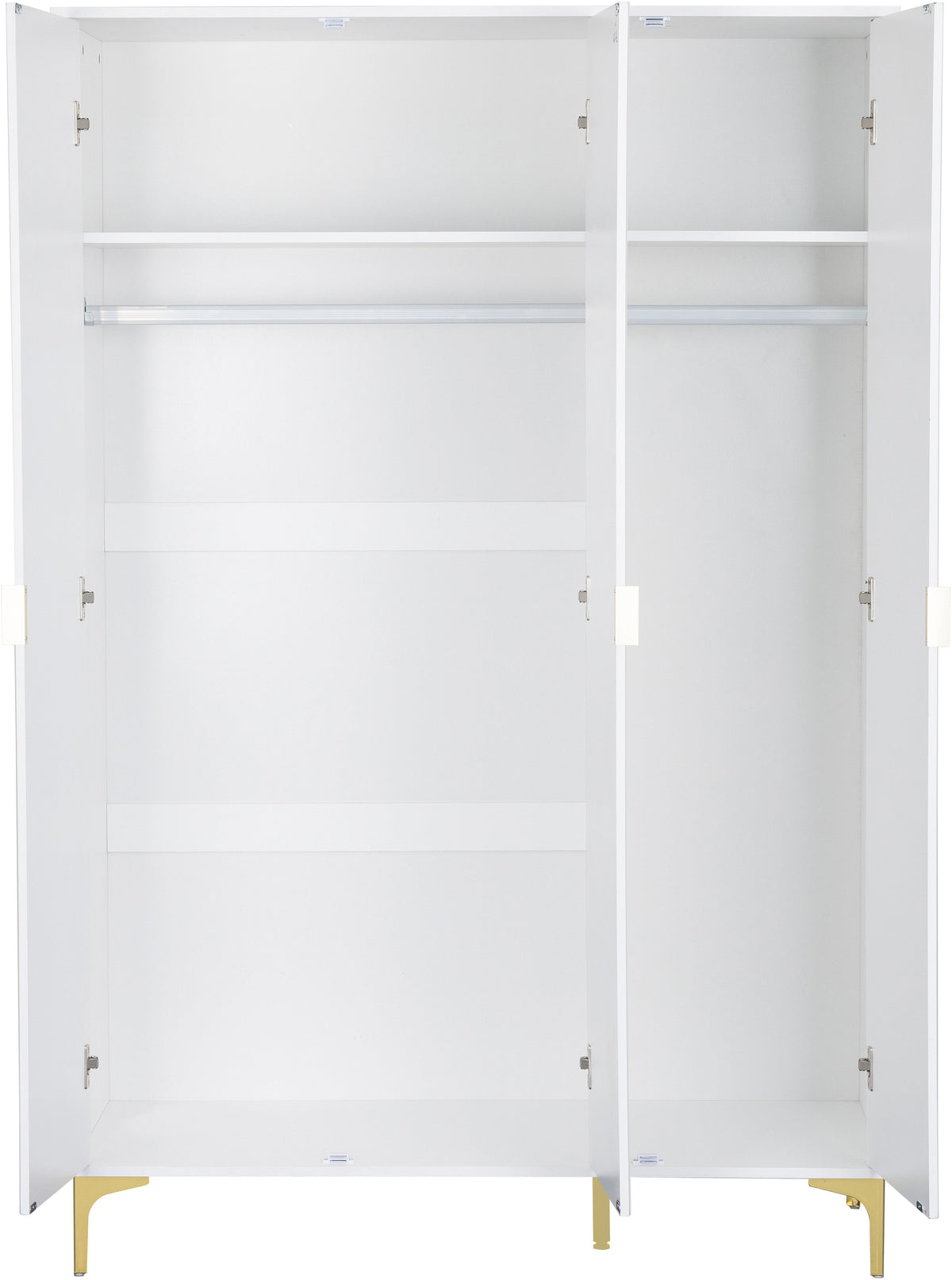 Miami 3 Door Wardrobe - White/Gold - view 6