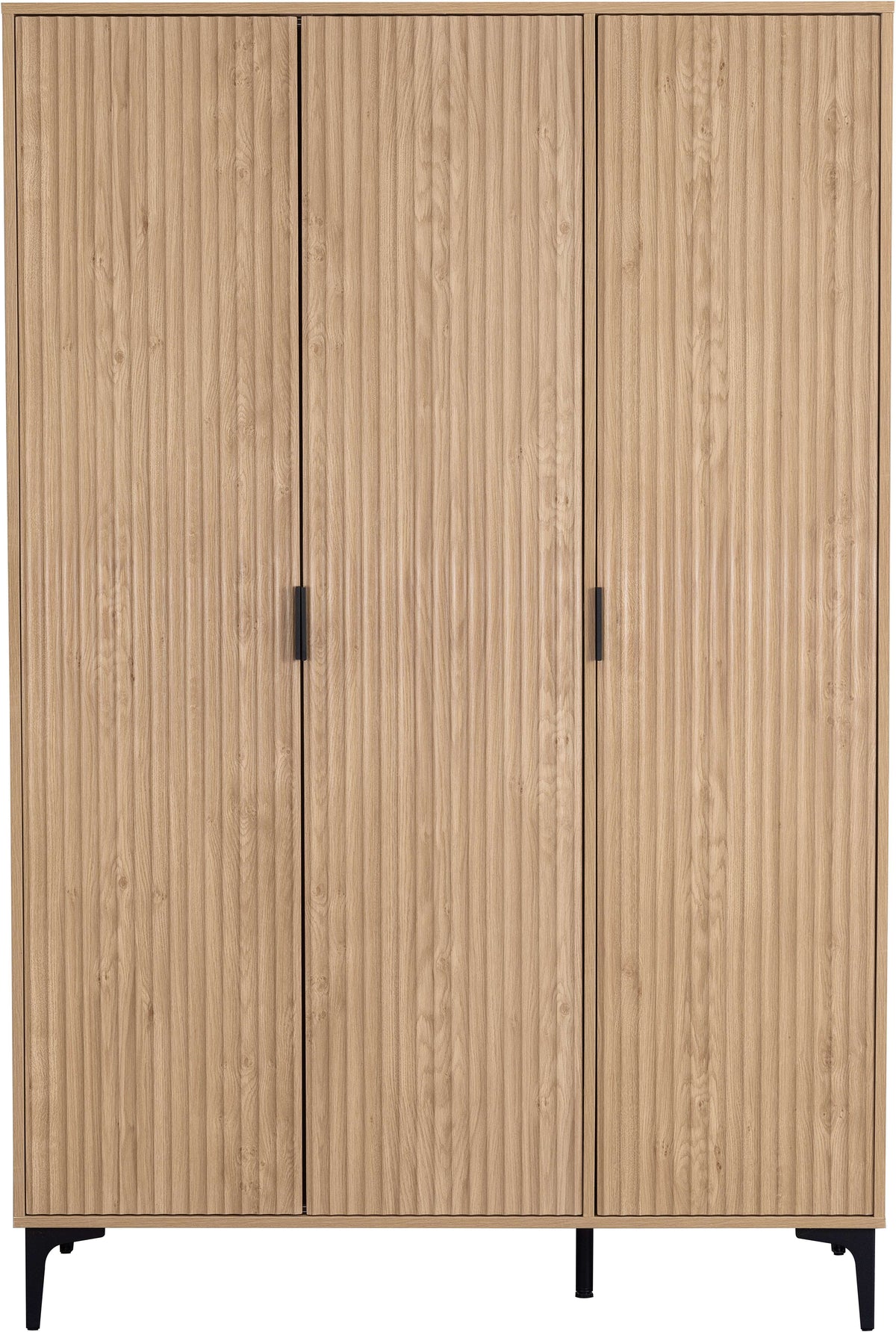 Miami 3 Door Wardrobe - Oak Effect/Black - view 4