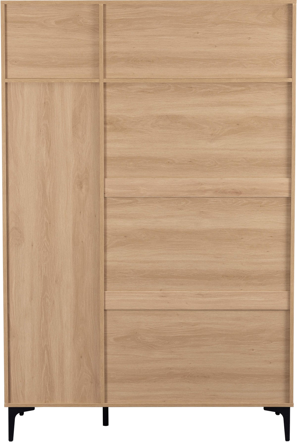 Miami 3 Door Wardrobe - Oak Effect/Black - view 8