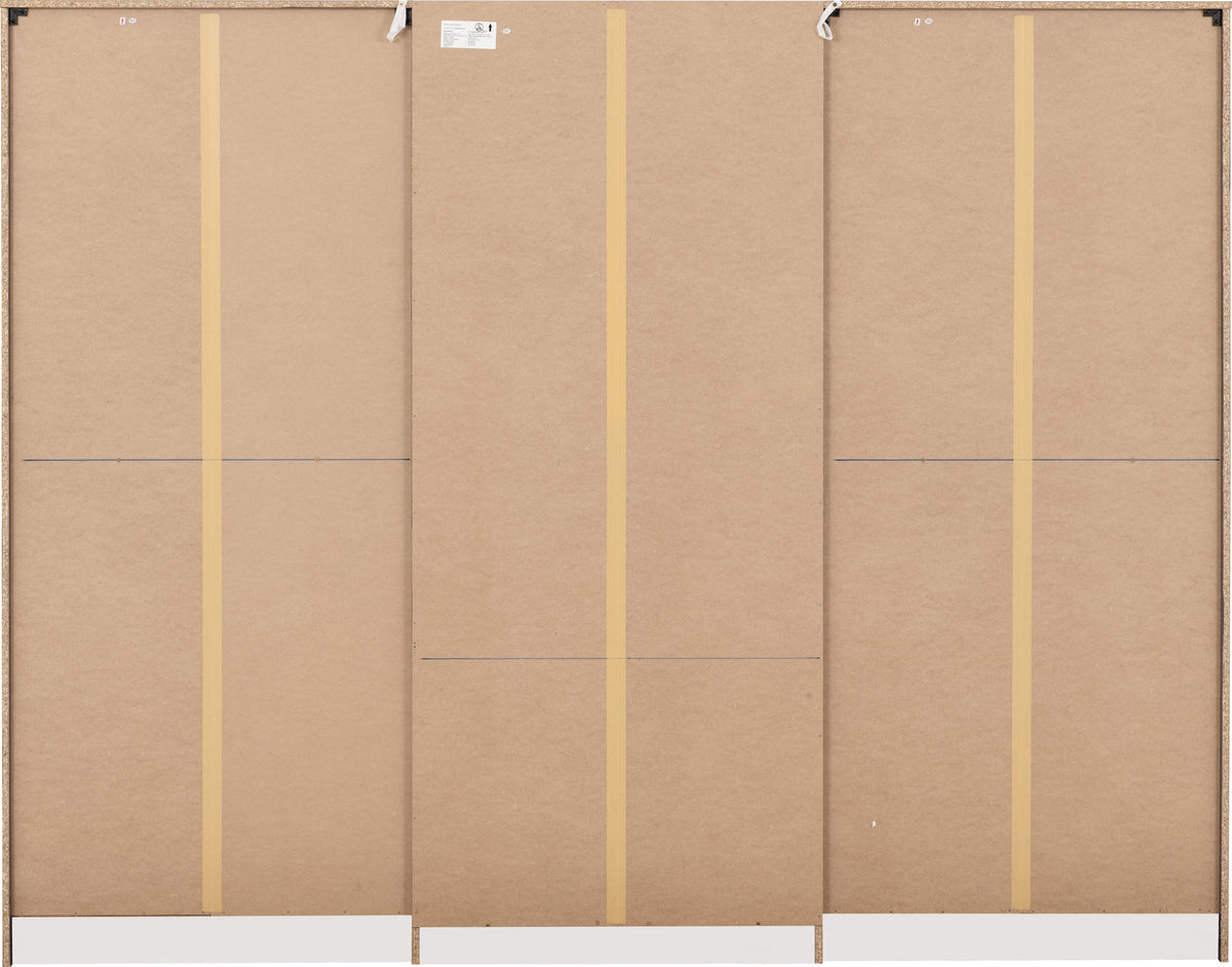 Malvern 6 Door 2 Drawer Wardrobe - White - view 5