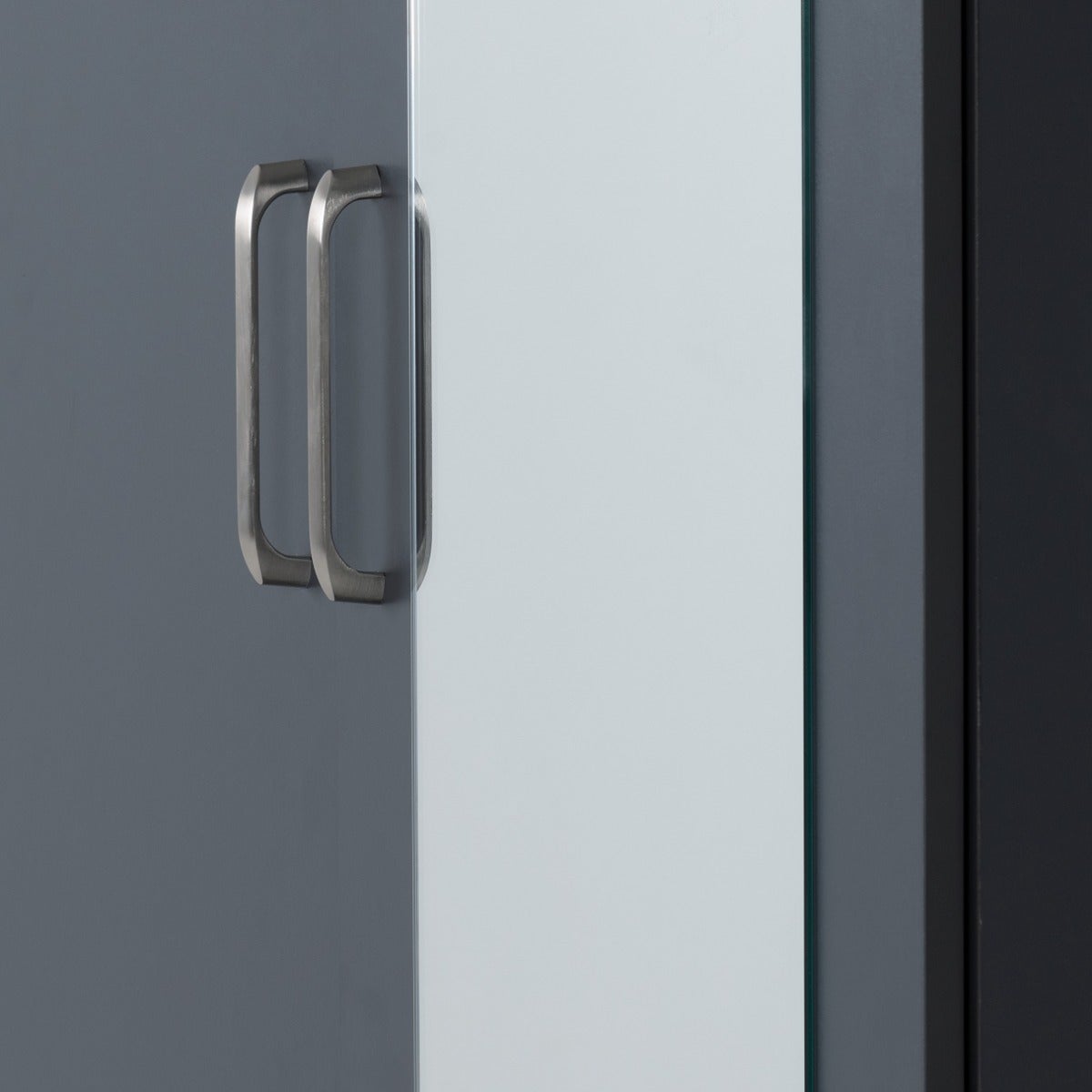 Dakota 2 Door 1 Drawer Mirrored Wardrobe - Dark Grey - view 8