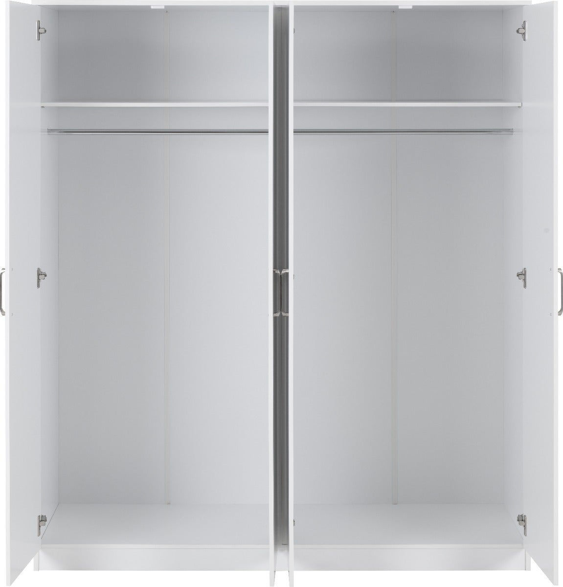 Dakota 4 Door Wardrobe - White - view 4