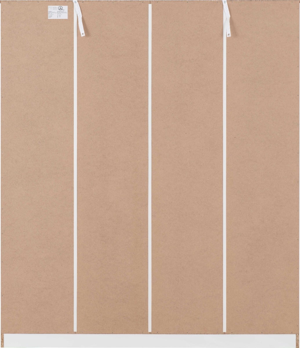 Dakota 4 Door Wardrobe - White - view 6