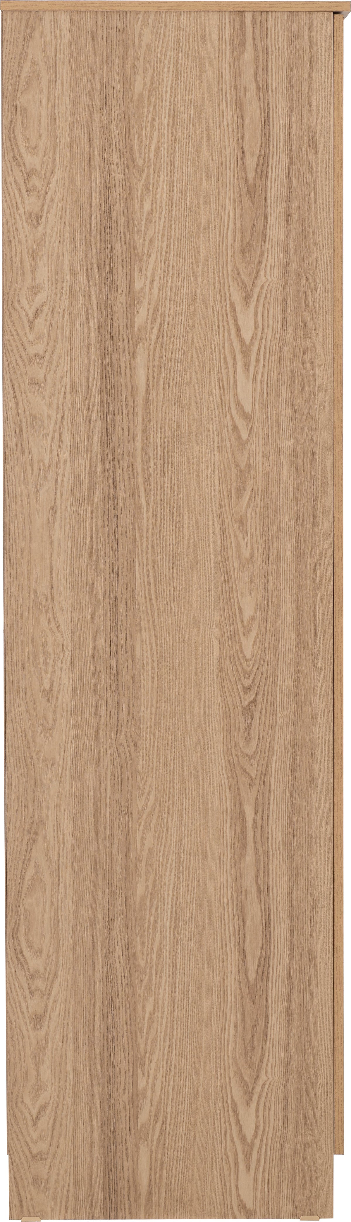 Tessa 3 Door Mirrored Wardrobe - Natural Oak Effect - view 7
