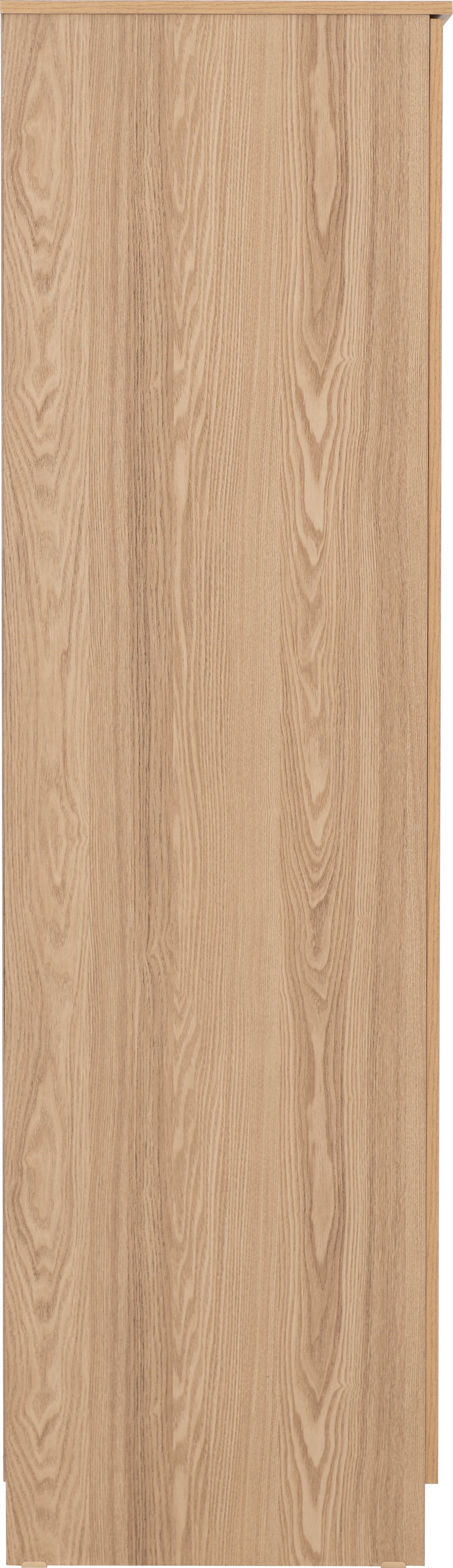 Tessa 4 Door Mirrored Wardrobe - Natural Oak Effect - view 6