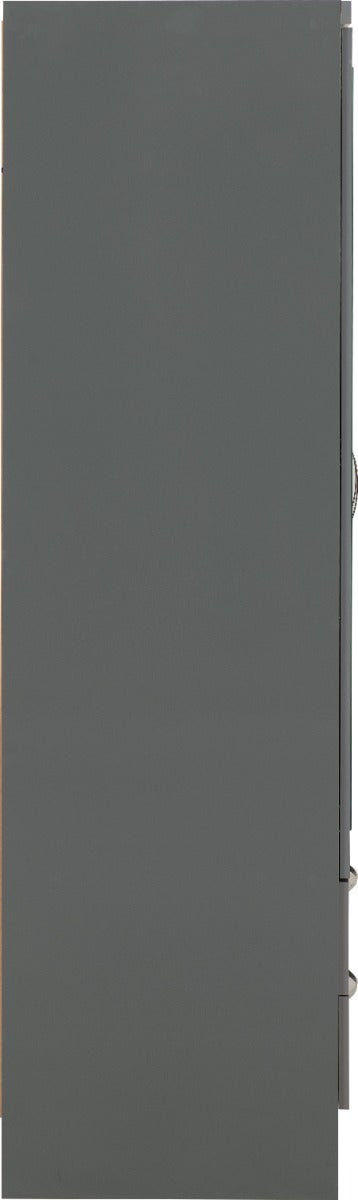 Nevada 3 Door 2 Drawer Wardrobe - Grey Gloss - view 5