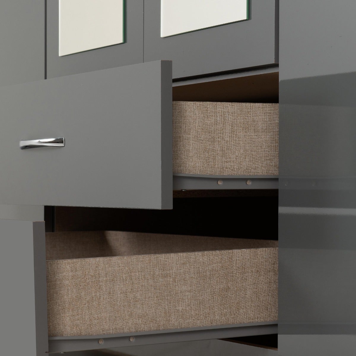 Nevada 6 Door 2 Drawer Wardrobe - Grey Gloss - view 8