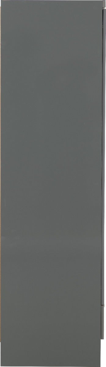 Nevada 2 Door 1 Drawer Wardrobe - Grey Gloss - view 5
