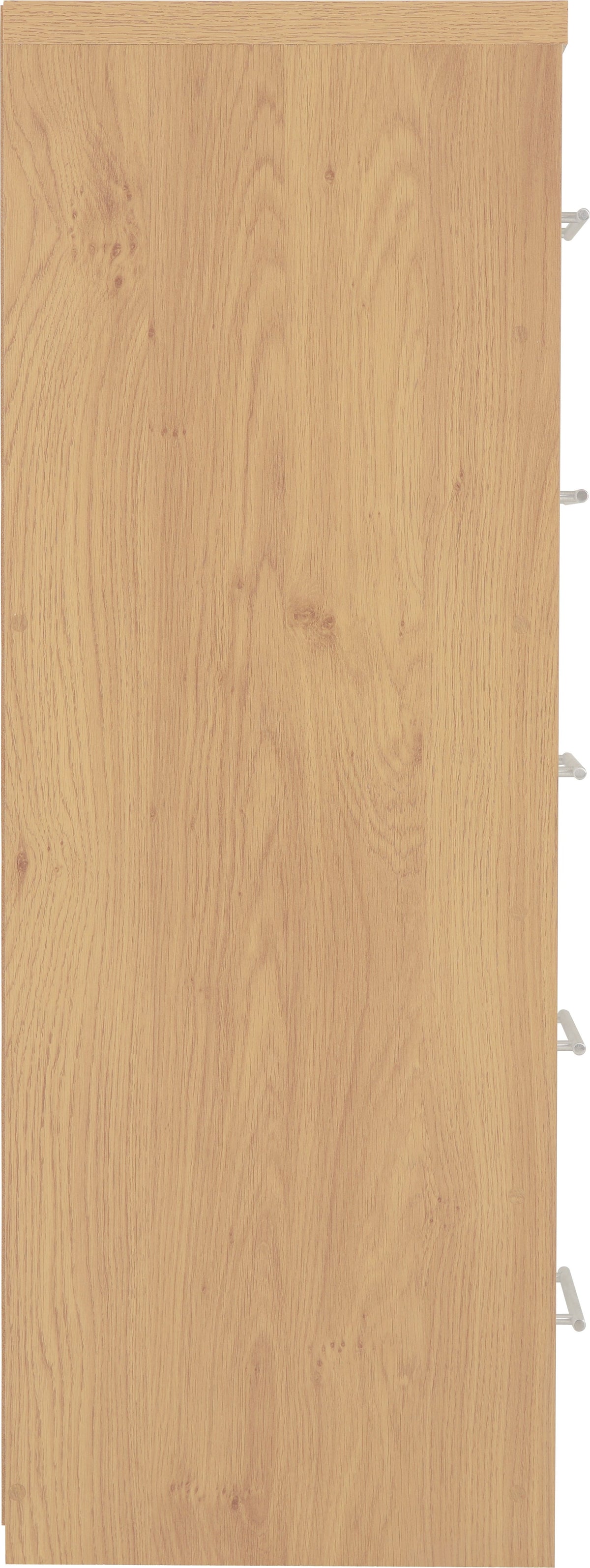 Seville 5 Drawer Narrow Chest - White Gloss/Light Oak Effect Veneer - view 6