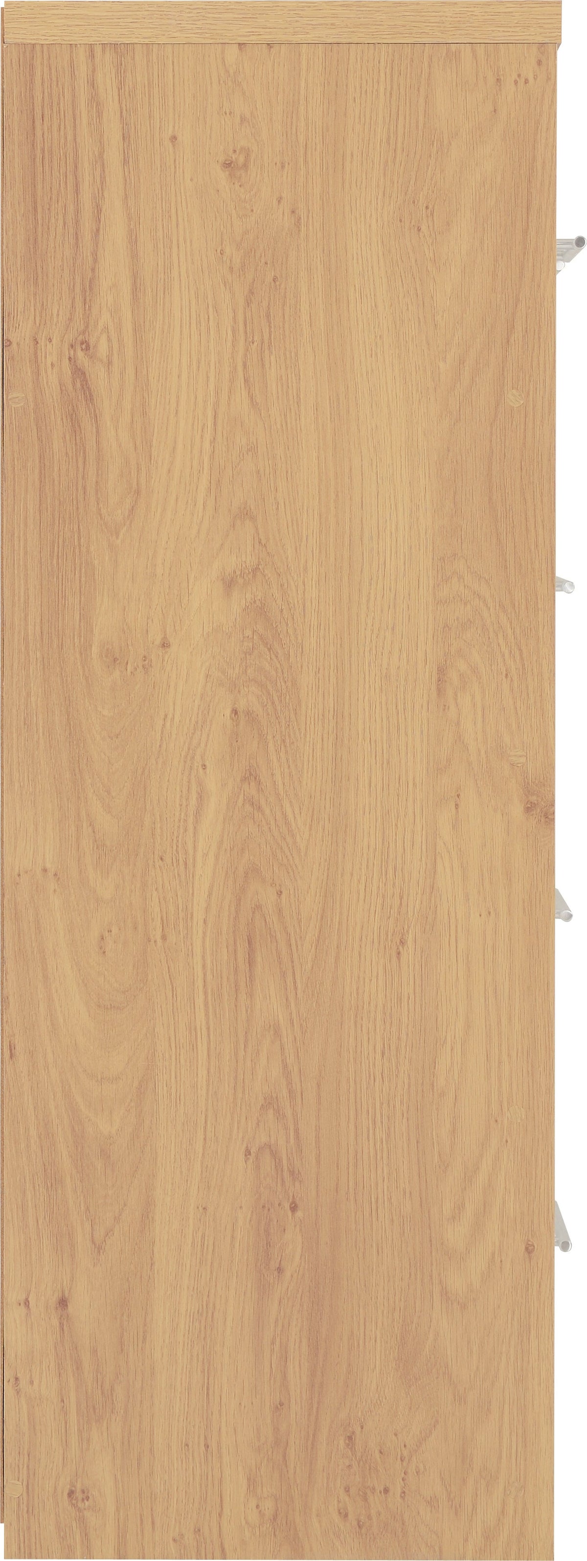 Seville 3+2 Drawer Chest - White Gloss/Light Oak Effect Veneer - view 6