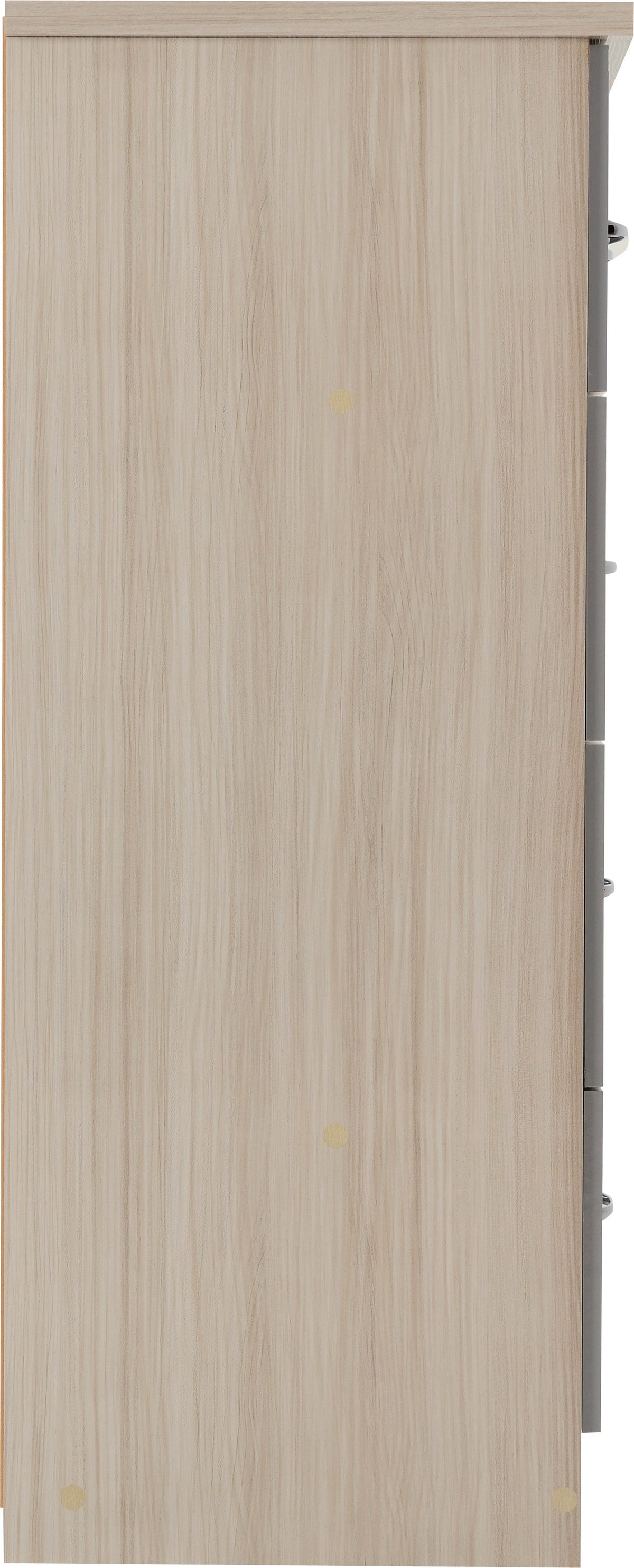 Nevada 3+2 Drawer Chest - Grey Gloss/Light Oak Effect Veneer - view 7