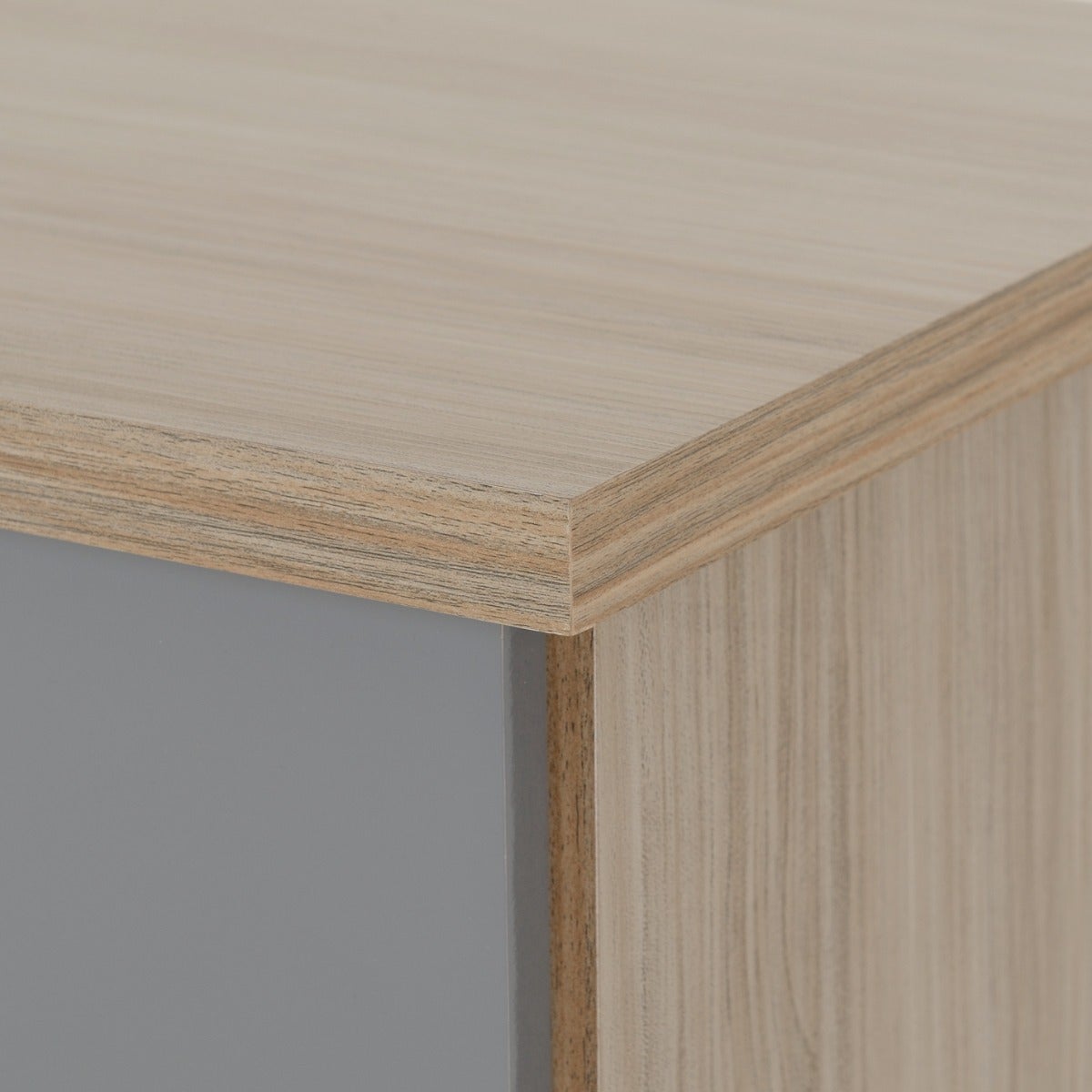 Nevada 3 Drawer Chest - Grey Gloss/Light Oak Effect Veneer - view 8
