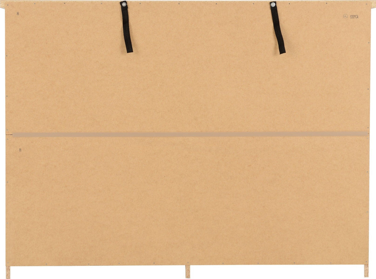 Nevada 6 Drawer Chest - Grey Gloss/Light Oak Effect Veneer - view 6