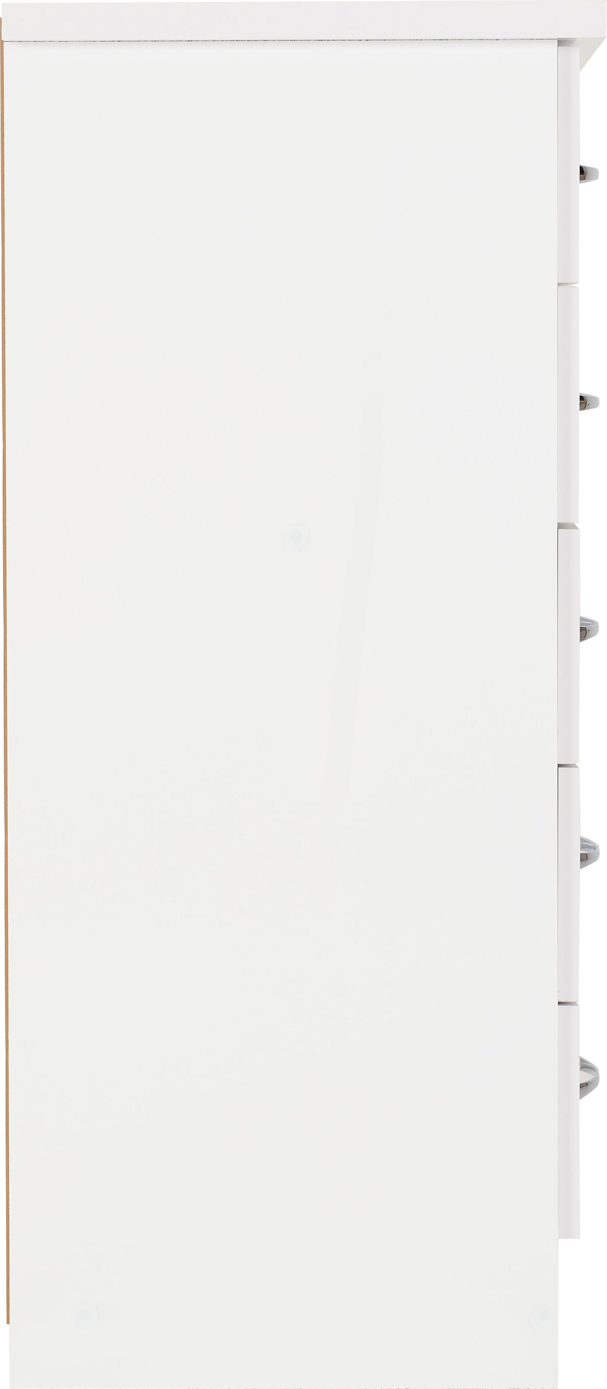 Nevada 5 Drawer Narrow Chest - White Gloss - view 14