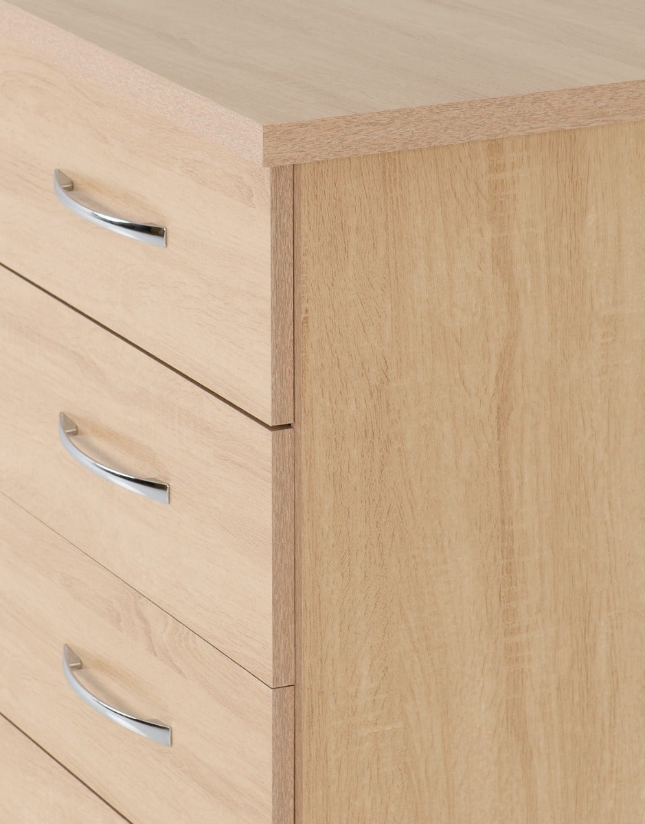 Nevada 5 Drawer Narrow Chest - Sonoma Oak Effect - view 8