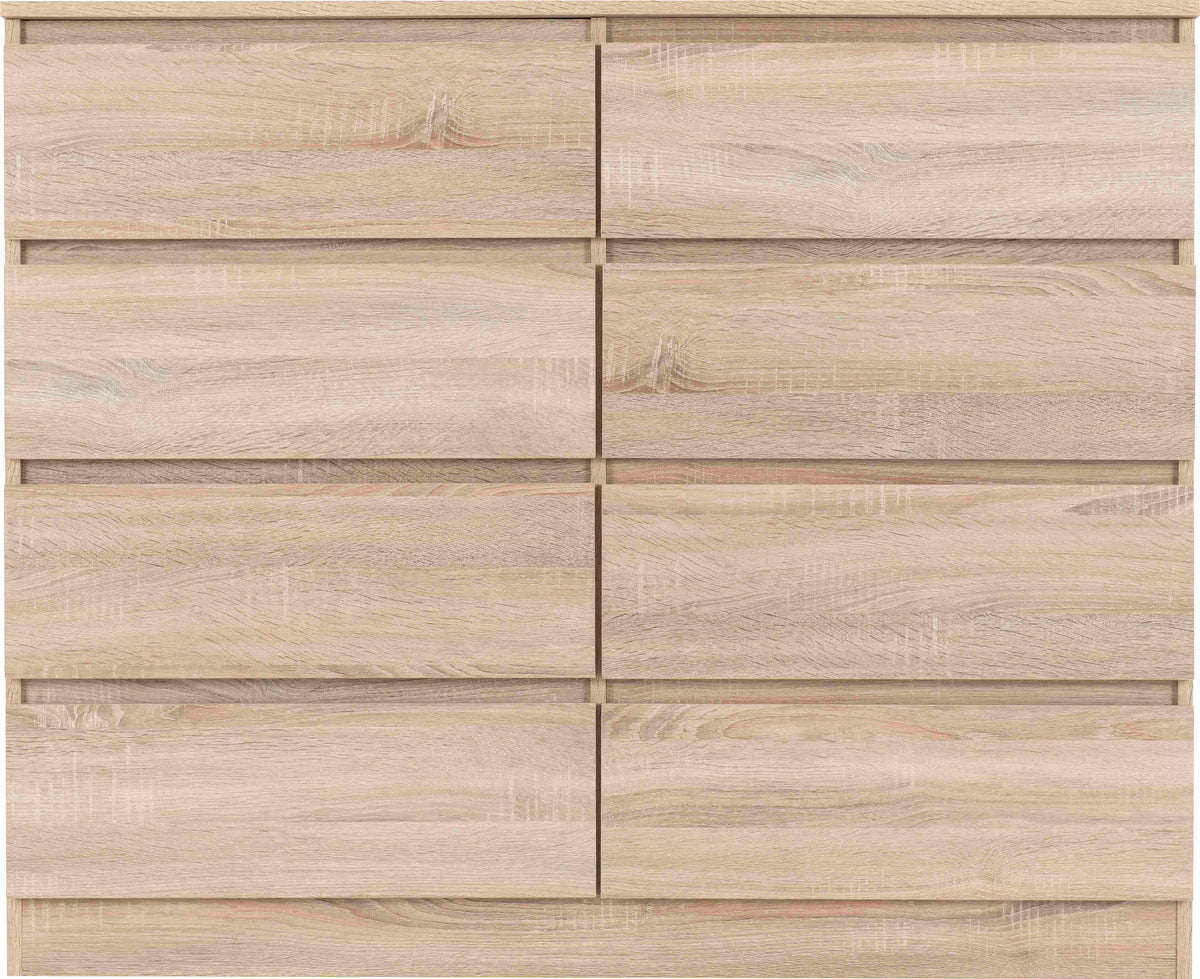 Malvern 8 Drawer Chest - Sonoma Oak Effect - view 10