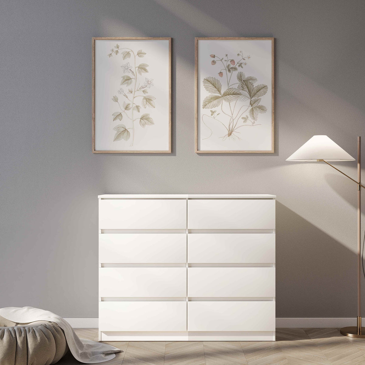 Malvern 8 Drawer Chest - White