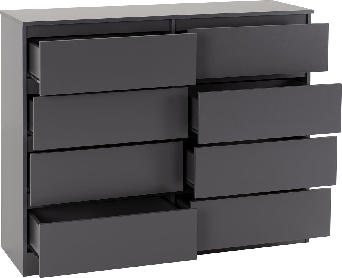 Malvern 8 Drawer Chest - Grey - view 11