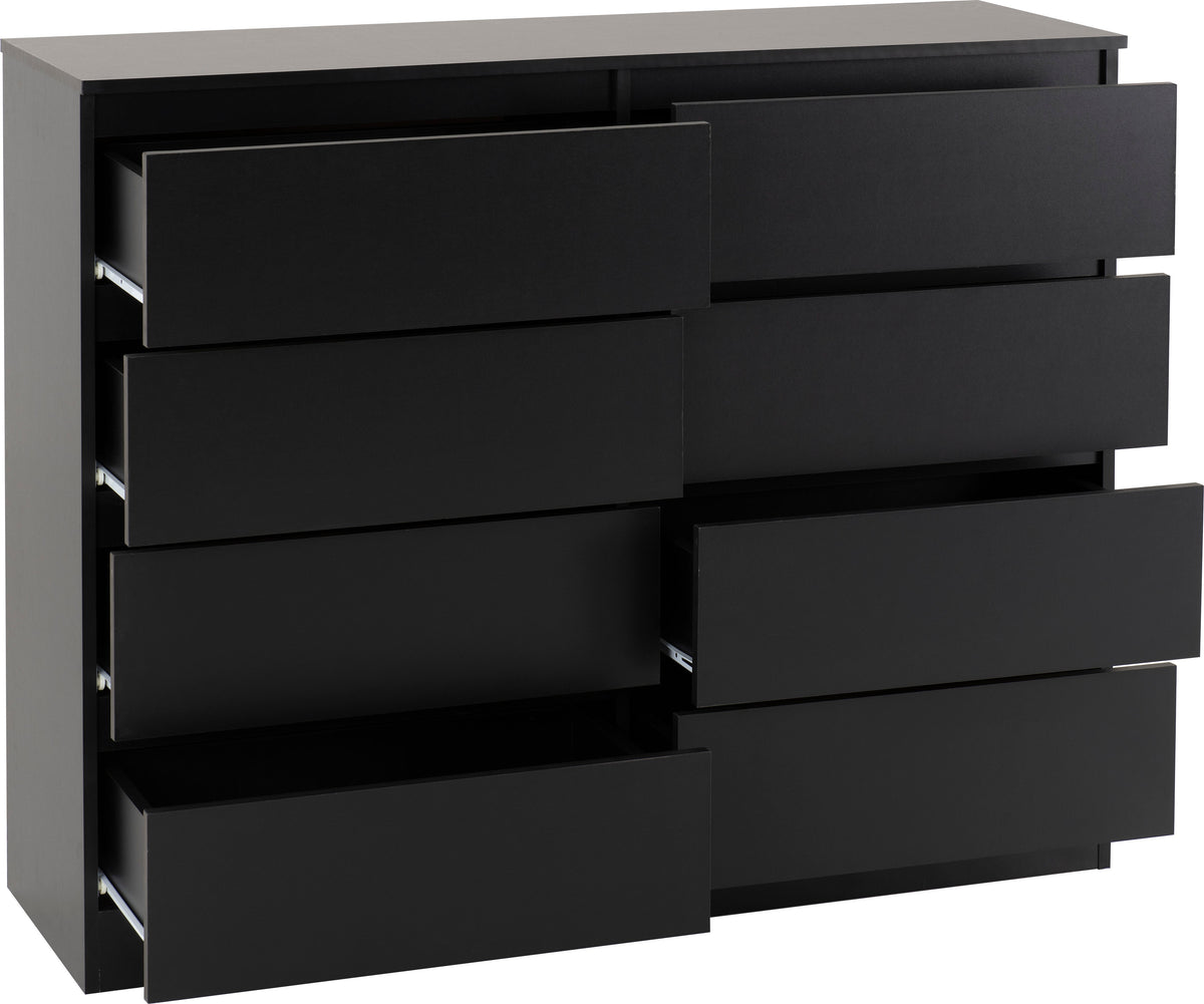 Malvern 8 Drawer Chest - Black - view 11