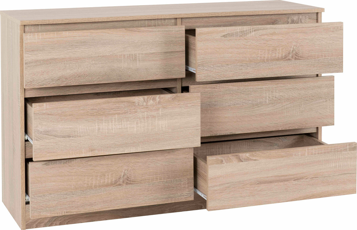 Malvern 6 Drawer Chest - Sonoma Oak Effect - view 10