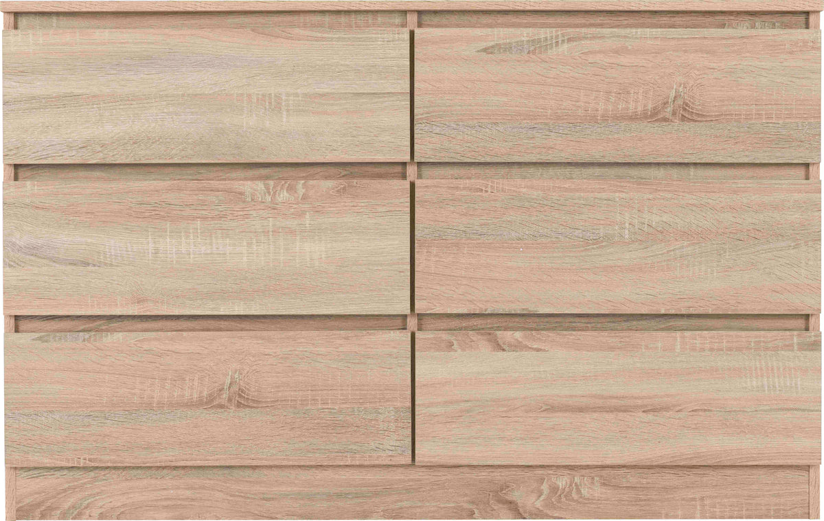 Malvern 6 Drawer Chest - Sonoma Oak Effect - view 9