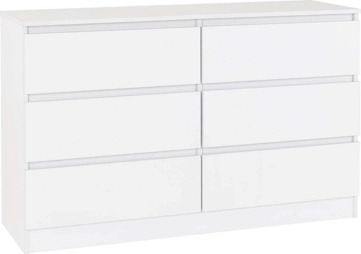 Malvern 6 Drawer Chest - White - view 4