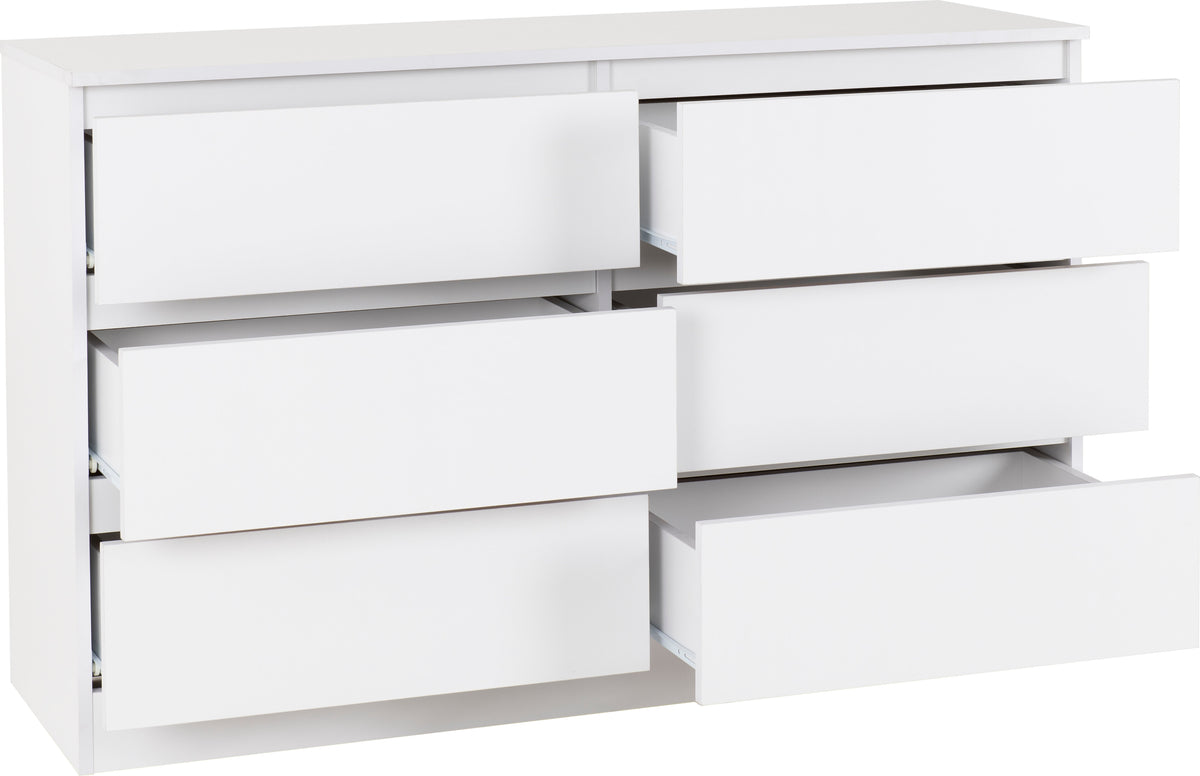 Malvern 6 Drawer Chest - White - view 3