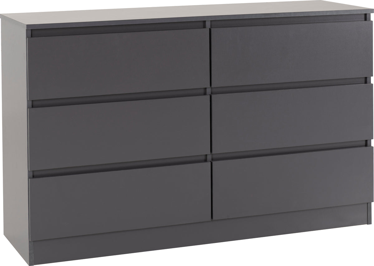 Malvern 6 Drawer Chest - Grey - view 11