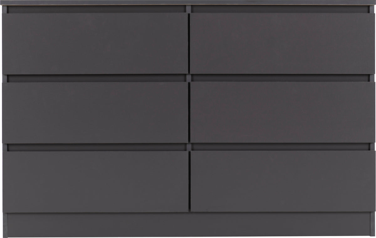 Malvern 6 Drawer Chest - Grey - view 9