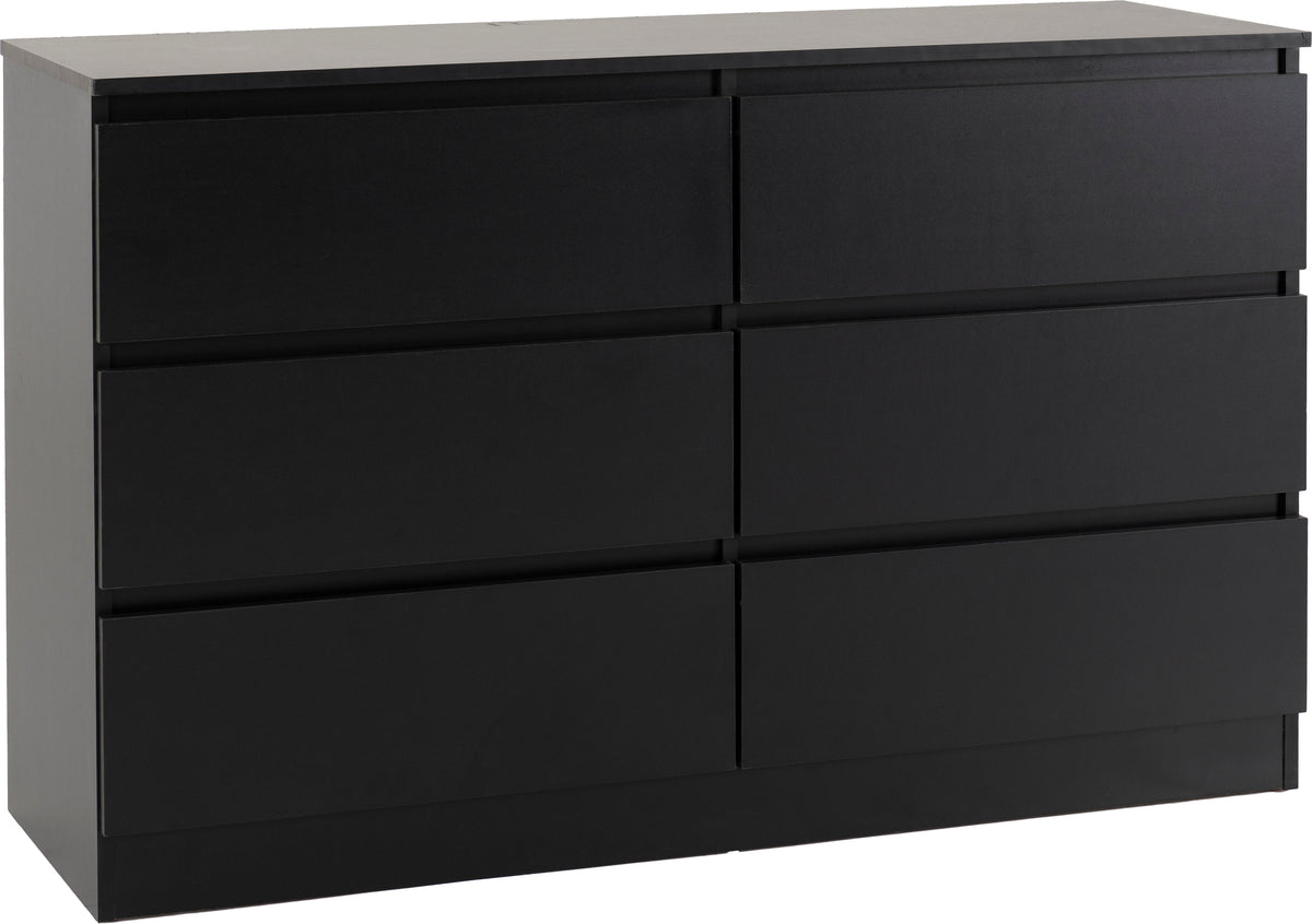 Malvern 6 Drawer Chest - Black - view 11