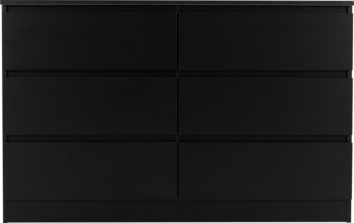 Malvern 6 Drawer Chest - Black - view 9