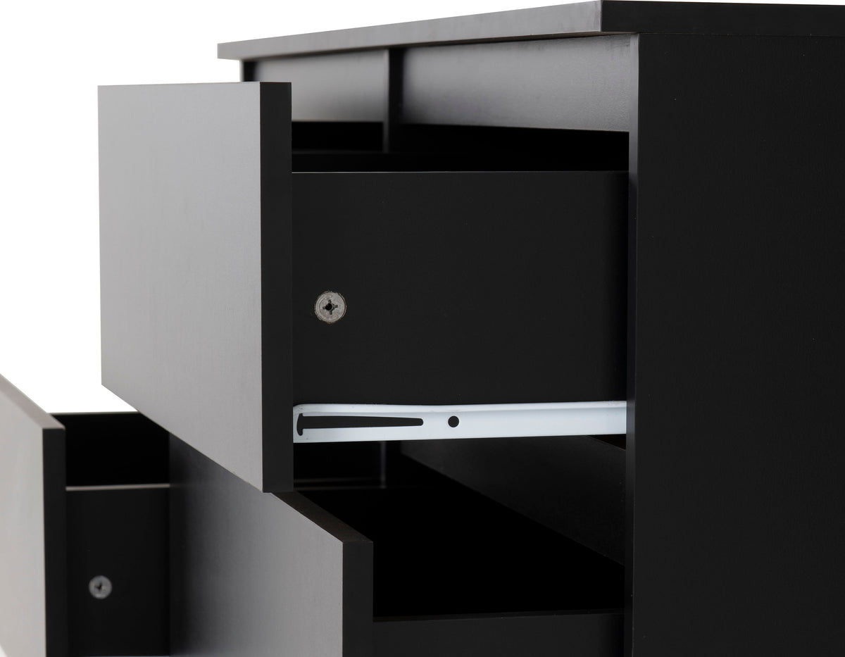 Malvern 6 Drawer Chest - Black - view 6
