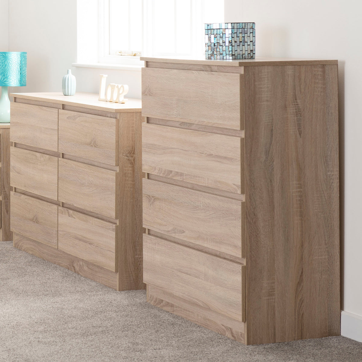 Malvern 4 Drawer Chest - Sonoma Oak Effect - view 6