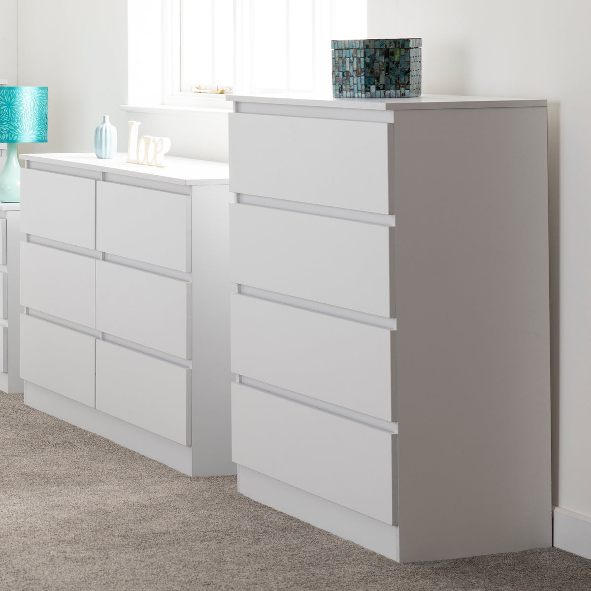 Malvern 4 Drawer Chest - White - view 6