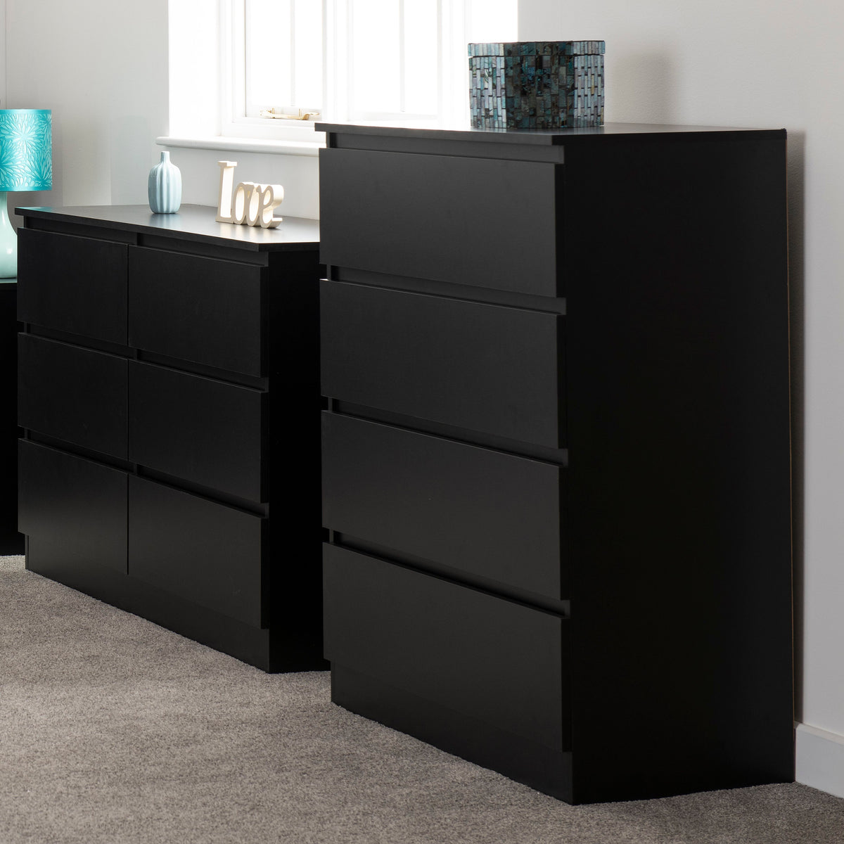 Malvern 4 Drawer Chest - Black - view 6