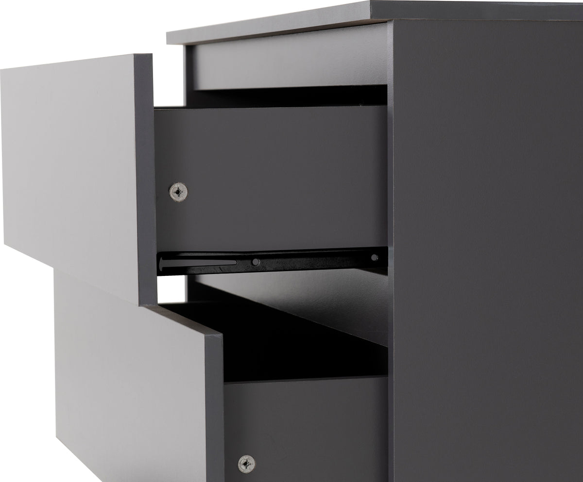 Malvern 3 Drawer Chest - Grey - view 6