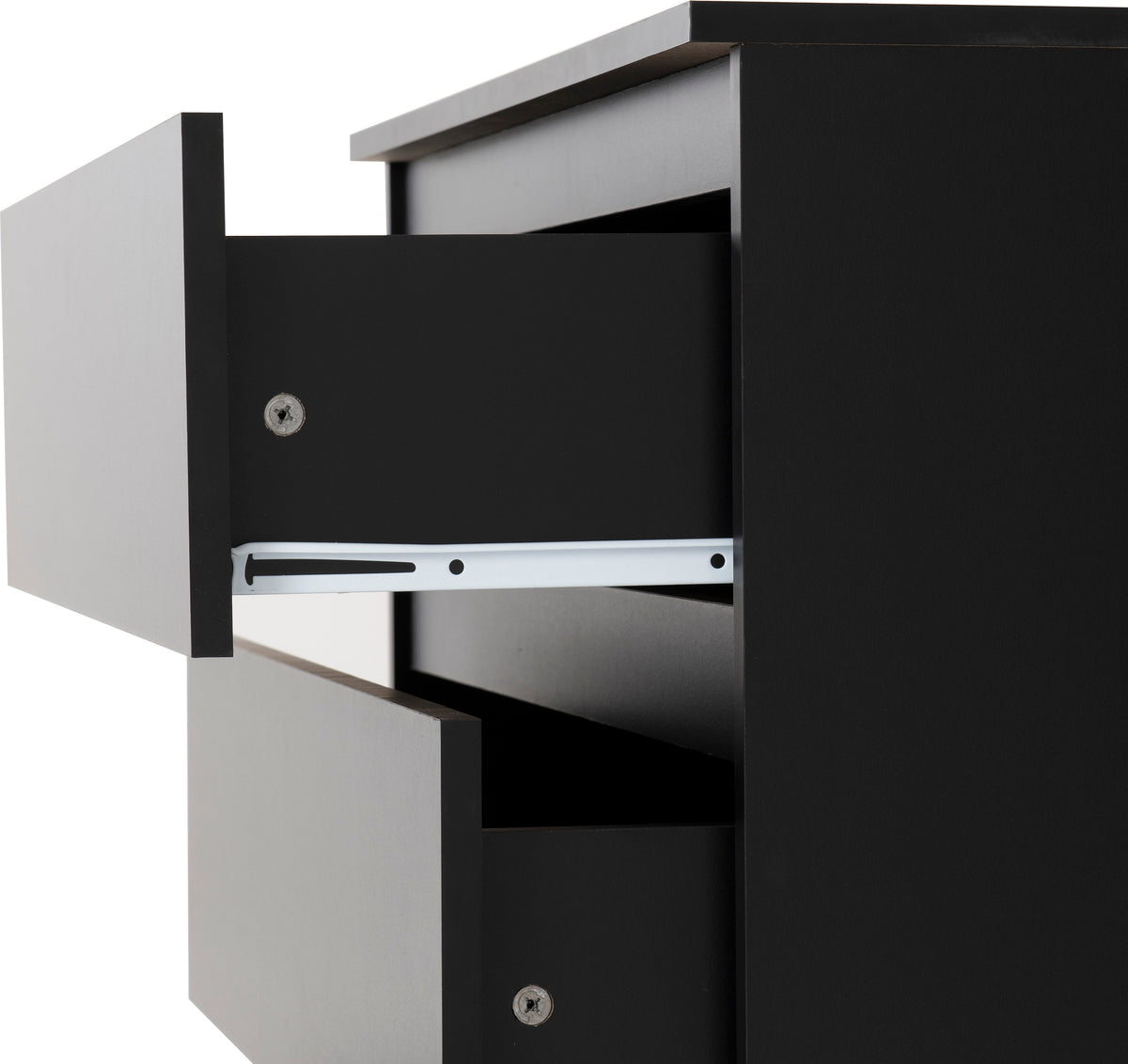 Malvern 3 Drawer Chest - Black - view 7