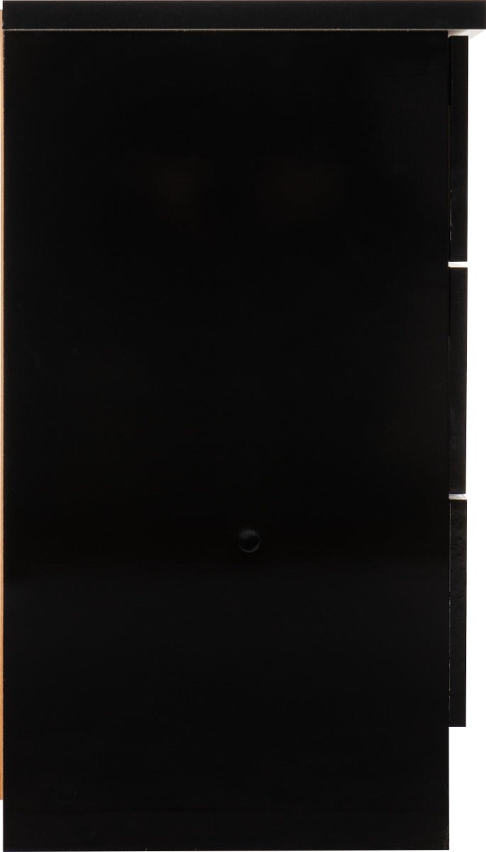 Nevada 3 Drawer Chest - Black Gloss - view 5