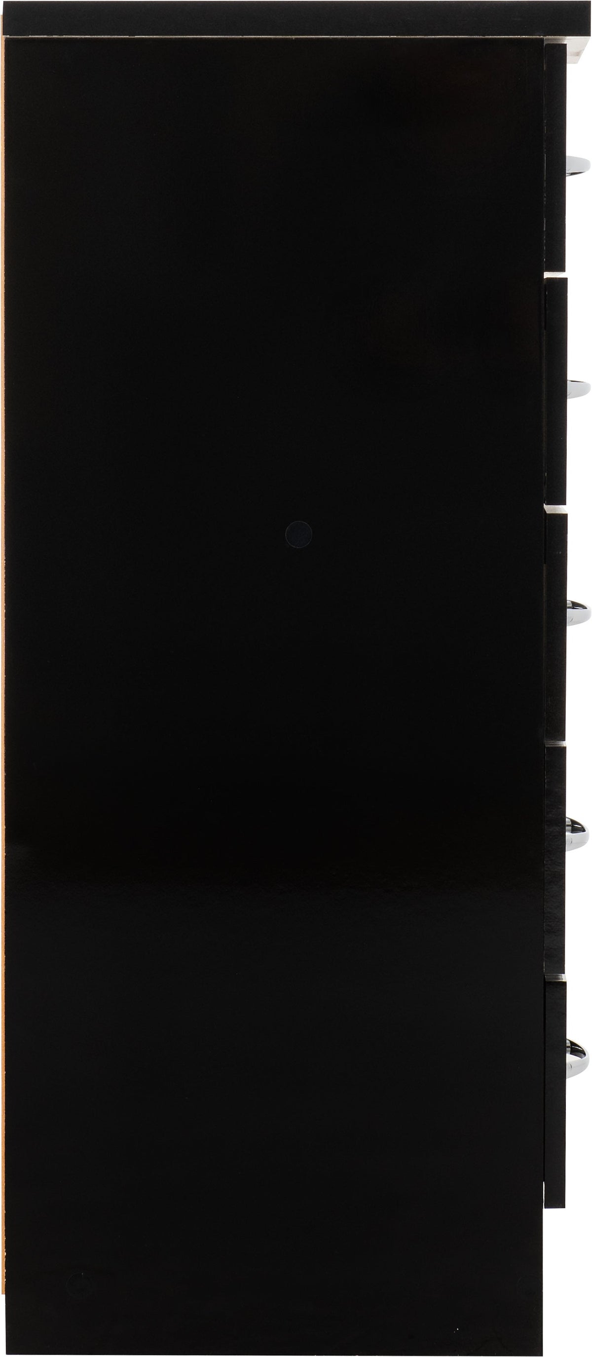 Nevada 5 Drawer Narrow Chest - Black Gloss - view 8