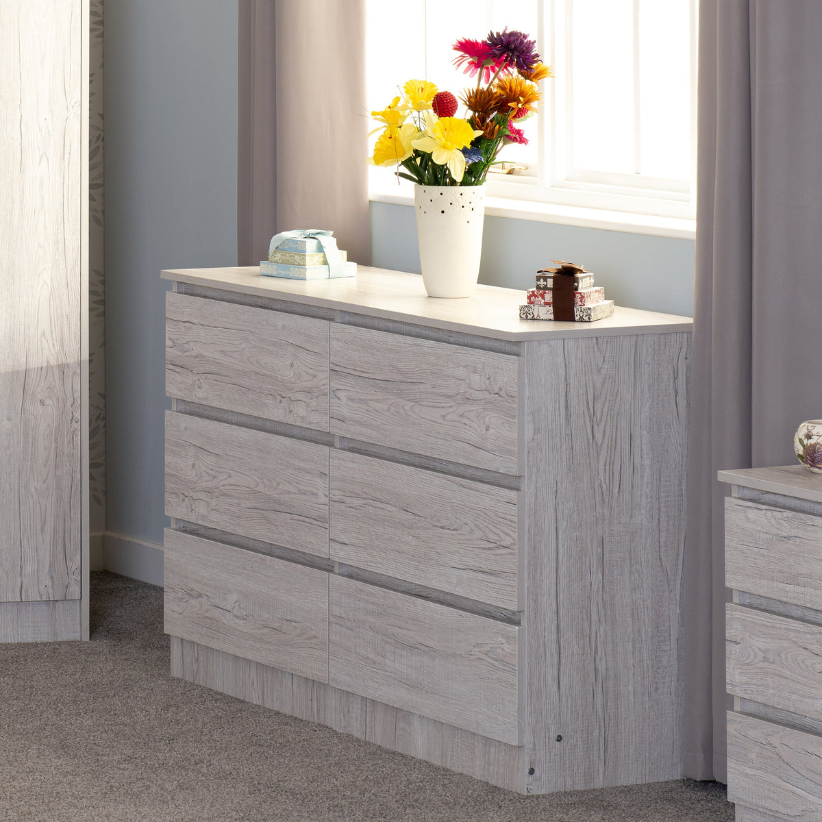 Malvern 6 Drawer Chest - Urban Snow - view 5