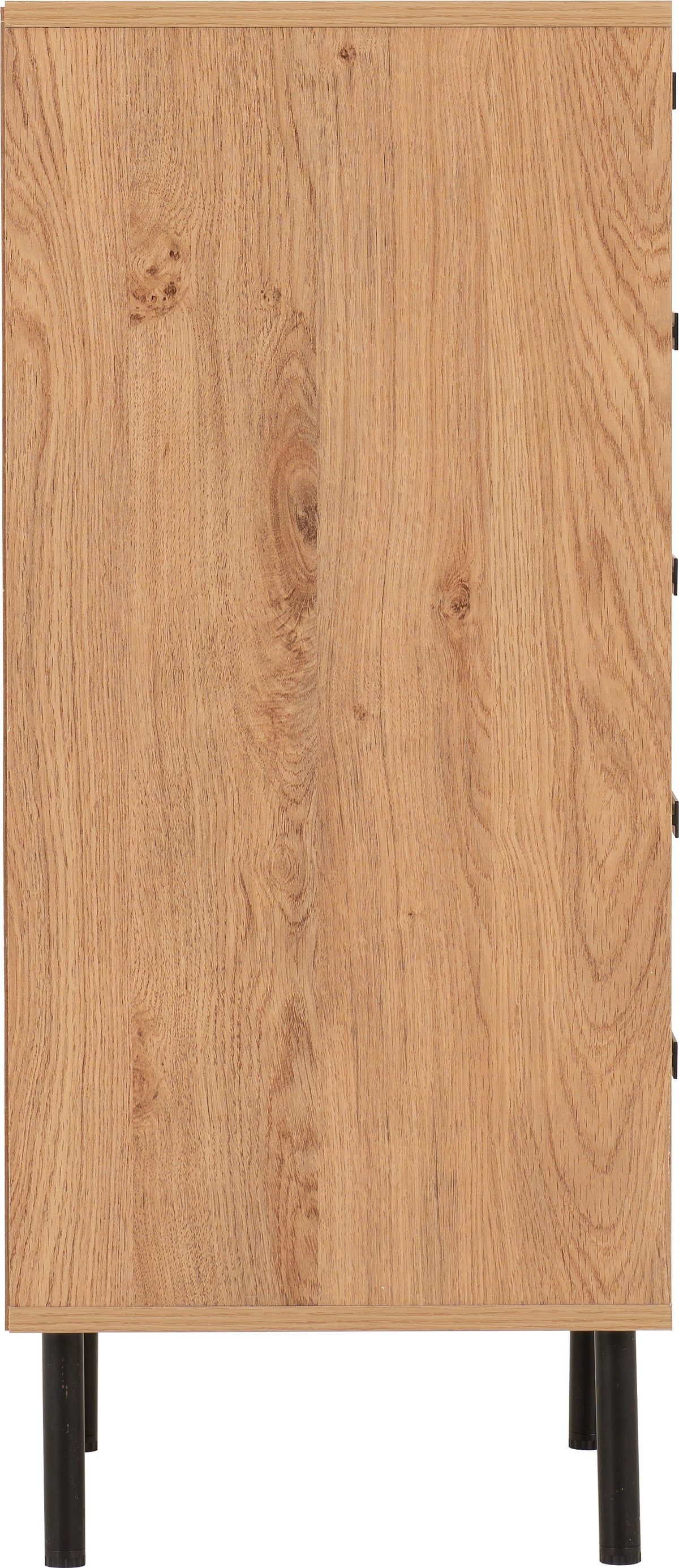 Leon 5 Drawer Narrow Chest - Medium Oak Effect - view 7