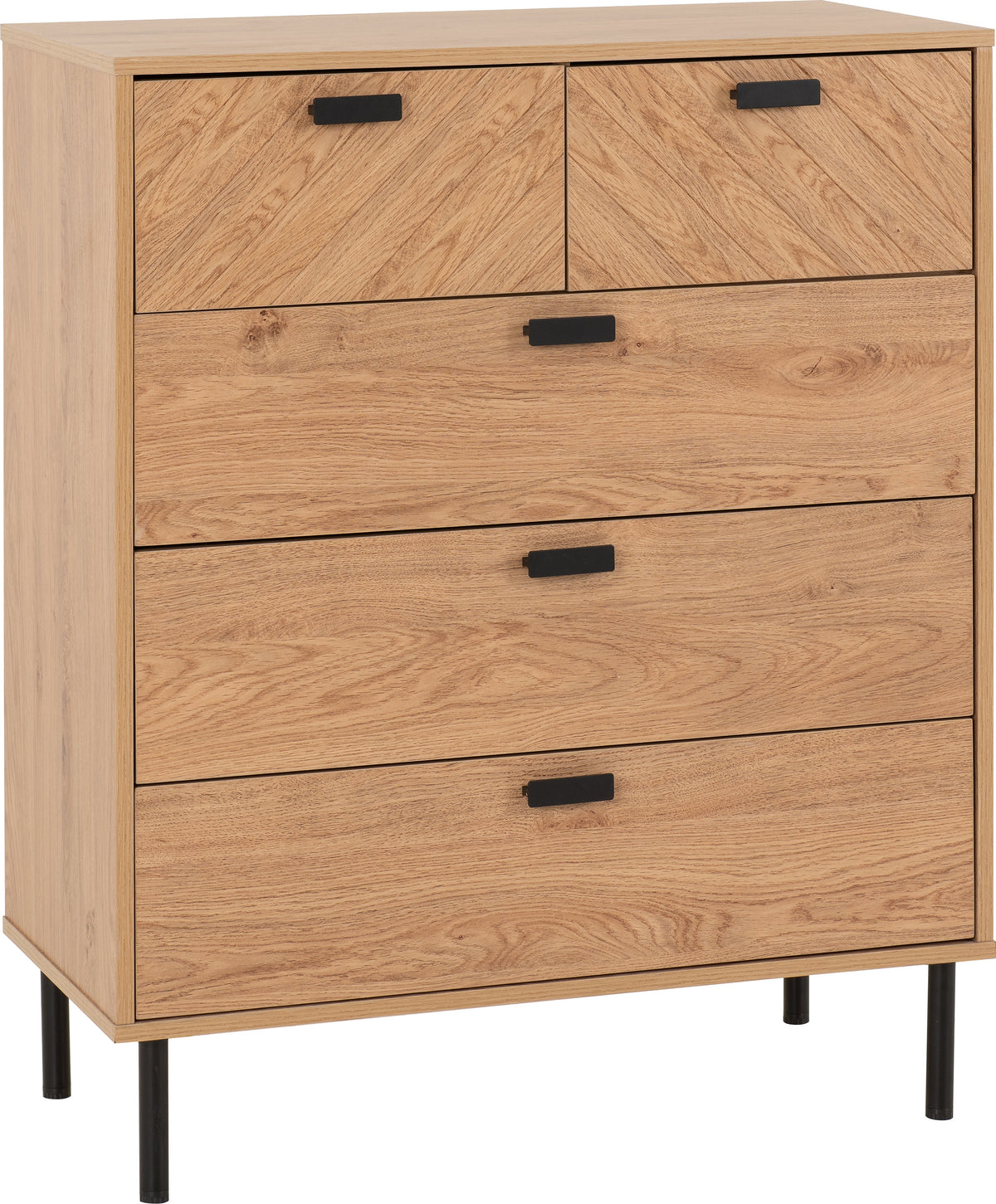 Leon 3+2 Drawer Chest - Medium Oak Effect - view 11