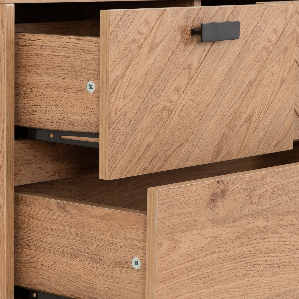 Leon 3+2 Drawer Chest - Medium Oak Effect - view 6