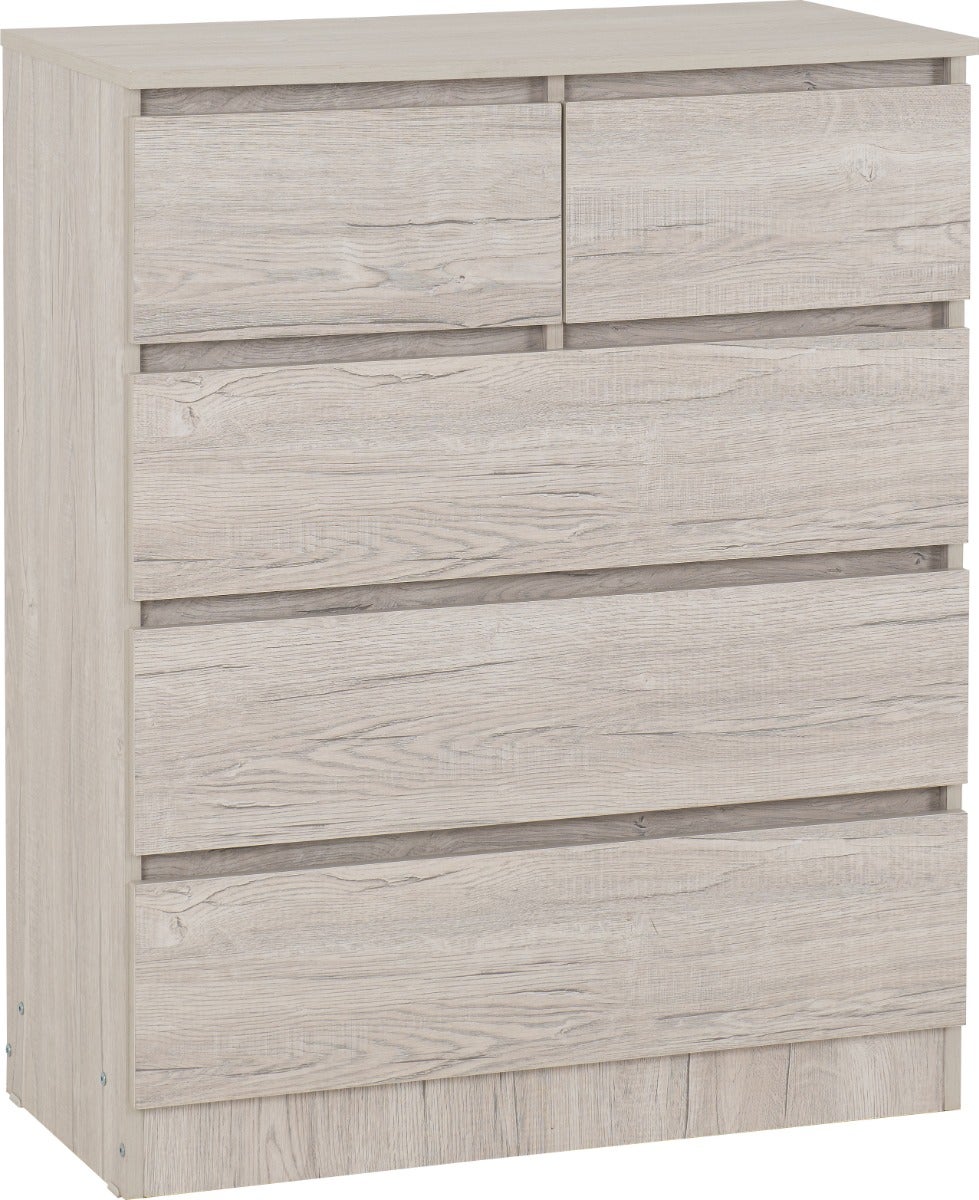 Malvern 3+2 Drawer Chest - Urban Snow - view 2