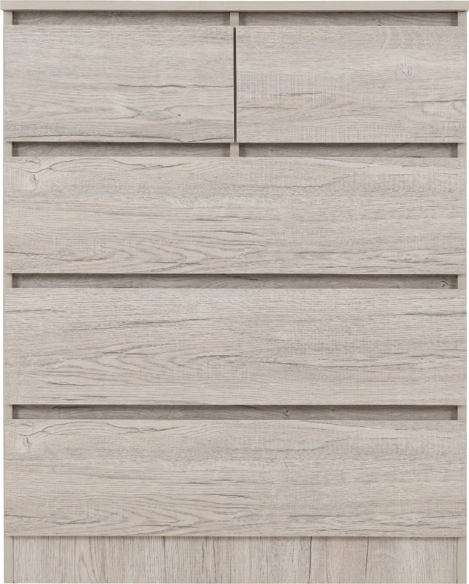 Malvern 3+2 Drawer Chest - Urban Snow - view 4