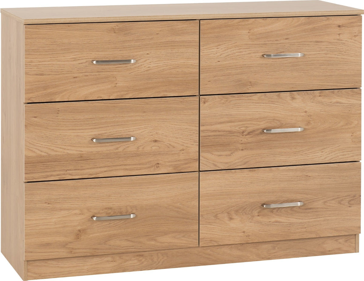 Dakota 6 Drawer Chest - Oak Effect - view 2